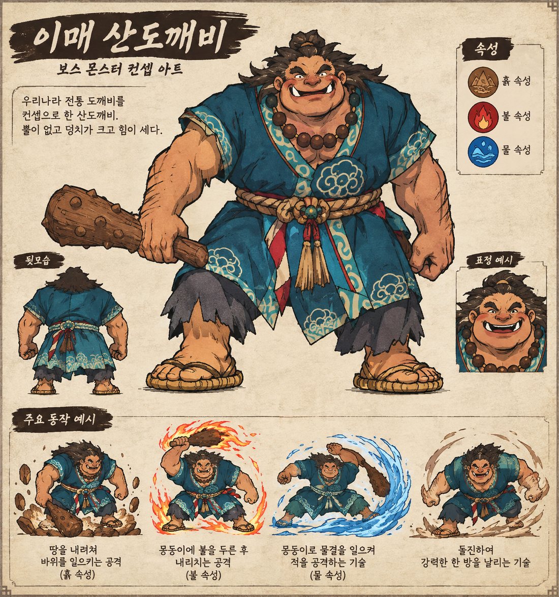 이매 산도깨비 · 보스 몬스터 컨셉 아트
